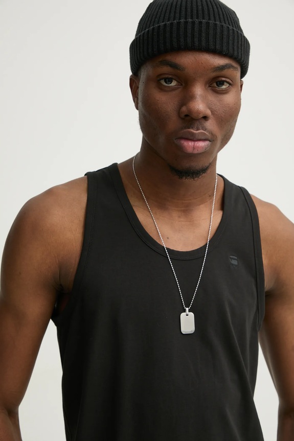 G-Star t-shirt 2-pack Base tank top z elastanem czarny D25476.3310