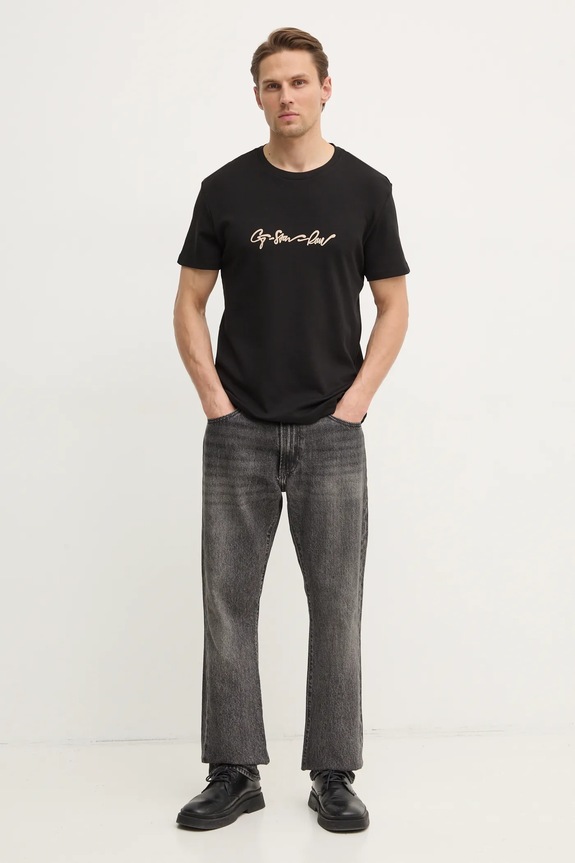 G-Star t-shirt bawełniany D25150.C812 czarny AW25