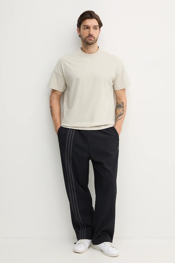 adidas t-shirt bawełniany ALL SZN JI6403 beżowy AW25