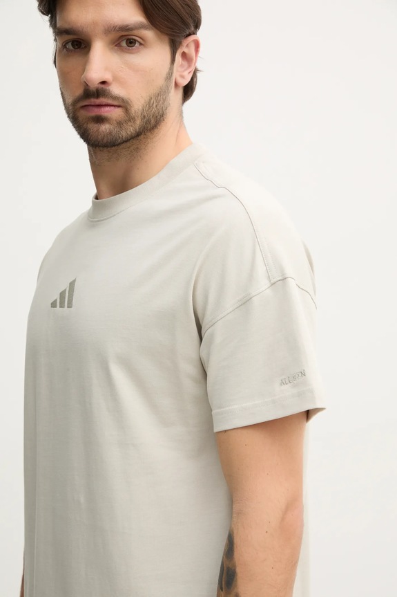 adidas t-shirt bawełniany ALL SZN beżowy JI6403