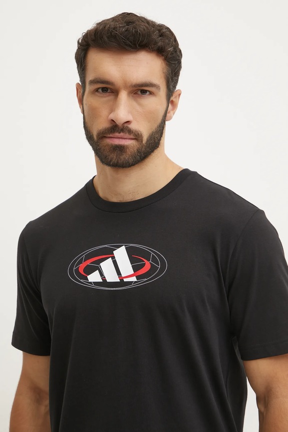 adidas t-shirt bawełniany M C HOT CB T JI6783 czarny