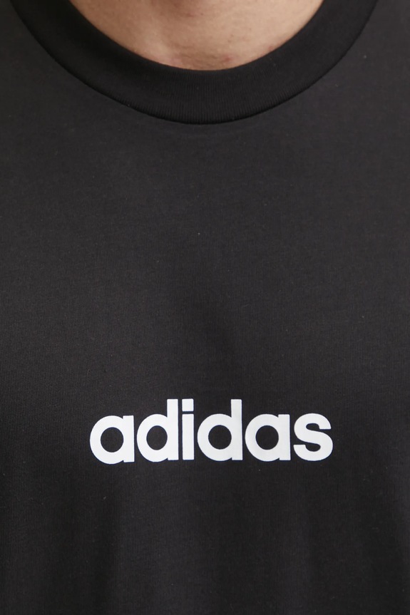 Pamučna majica adidas Essentials Linear JE8993 crna