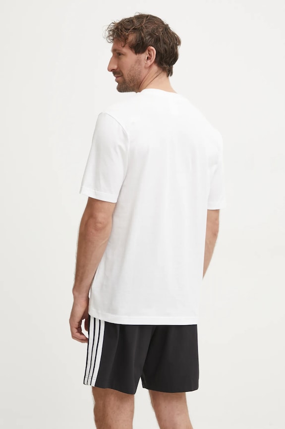 Ρούχα Βαμβακερό μπλουζάκι adidas Essential JF1092 μπεζ