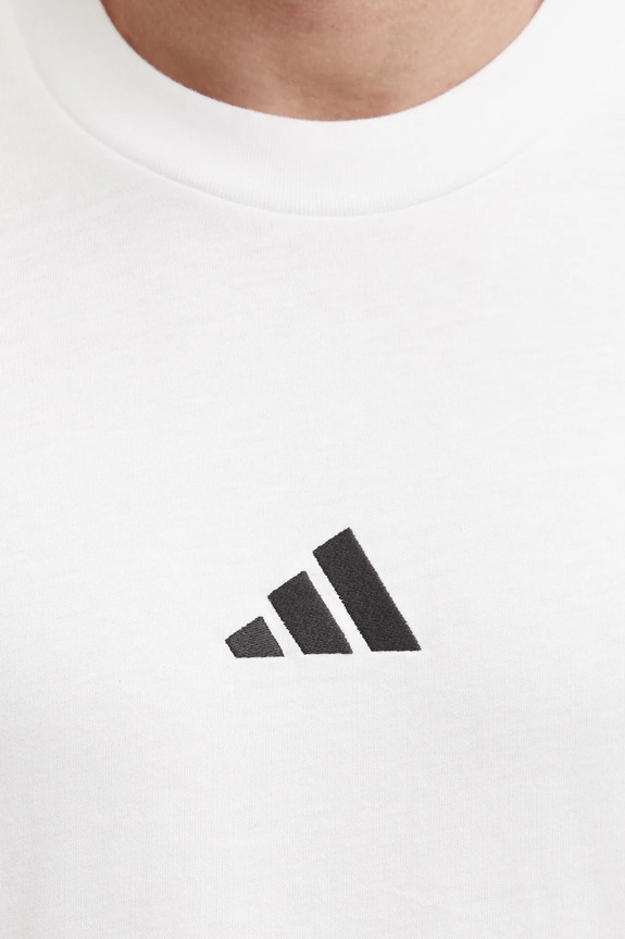 Βαμβακερό μπλουζάκι adidas Essential JF1092 μπεζ