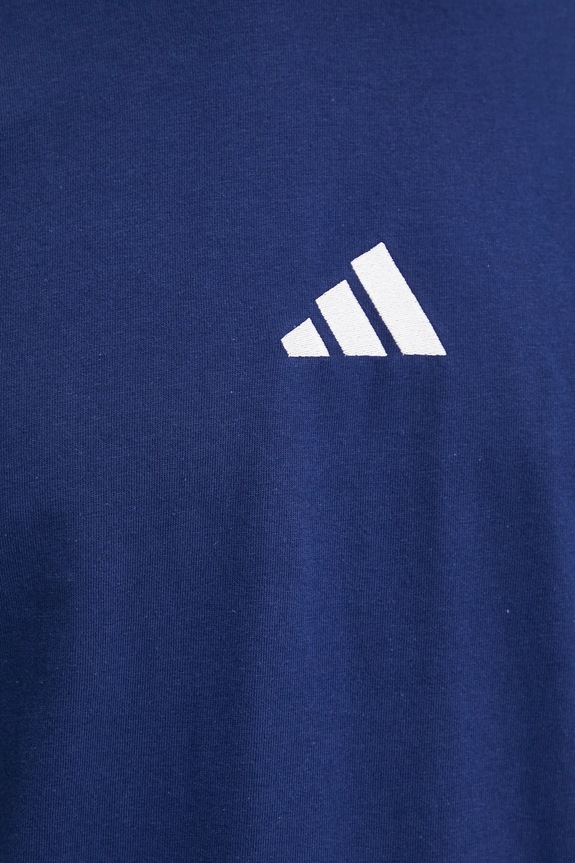 adidas t-shirt bawełniany Essential JF1093 granatowy