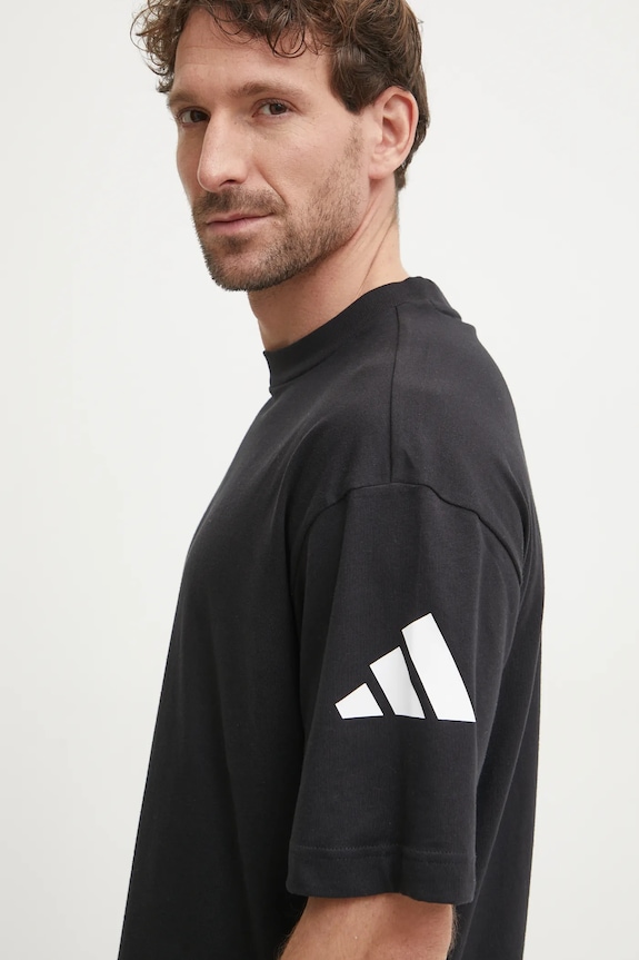 Bavlnené tričko adidas Essentials JF3615 čierna