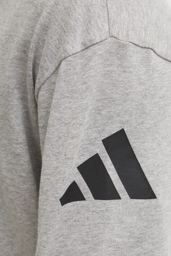 Βαμβακερό μπλουζάκι adidas Essentials JF3618 γκρί