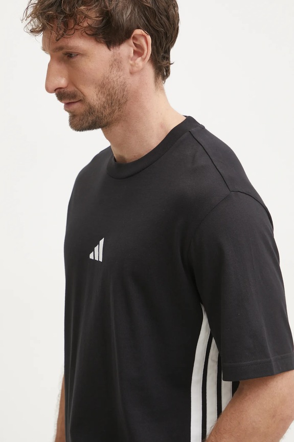 Bavlnené tričko adidas Essentials čierna JD1906