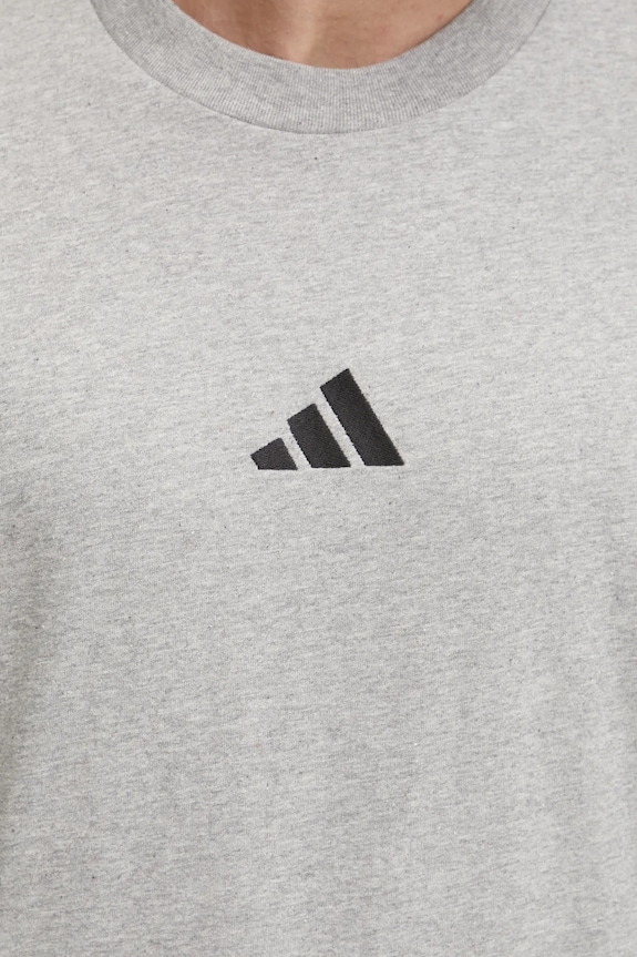 adidas t-shirt bawełniany Essentials JE6396 szary
