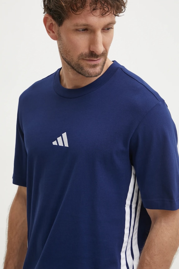 Bavlnené tričko adidas Essentials JE6399 tmavomodrá