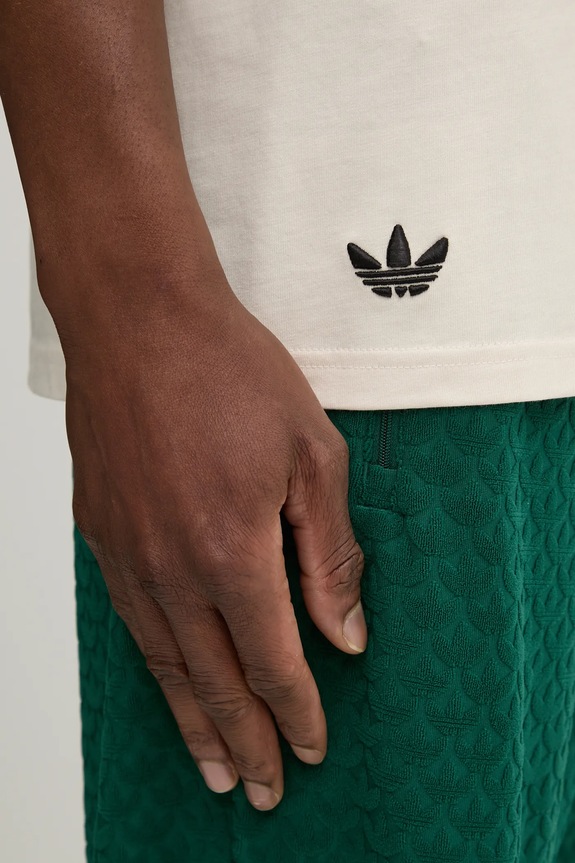 adidas Originals cotton t-shirt Neuclassics JC9933 beige