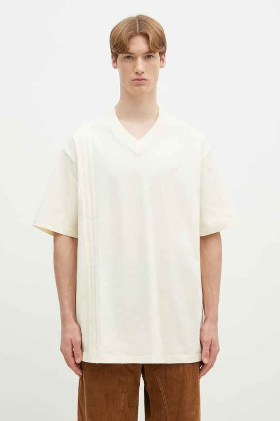 Бавовняна футболка adidas Originals FRONT ST TEE бавовна бежевий JD0912