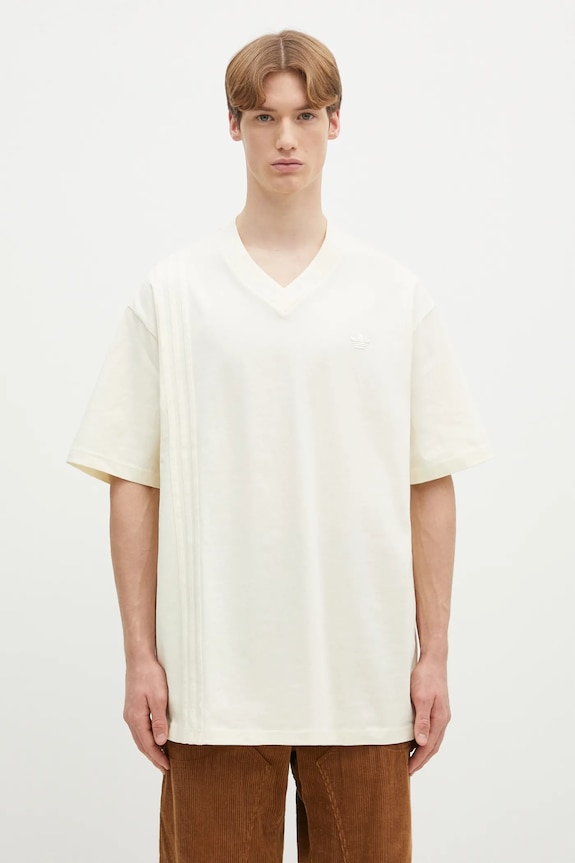 Бавовняна футболка adidas Originals FRONT ST TEE бавовна бежевий JD0912