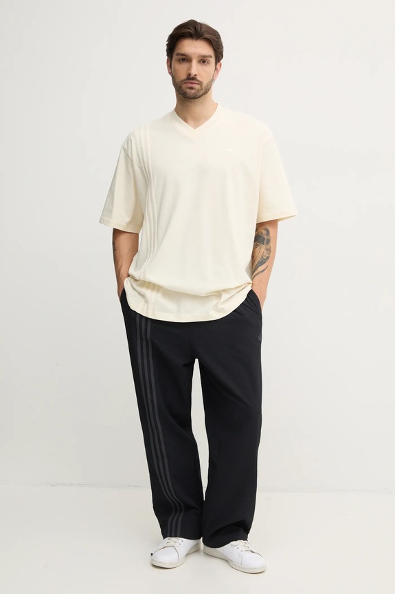 Bavlnené tričko adidas Originals FRONT ST TEE JD0912 béžová SS25