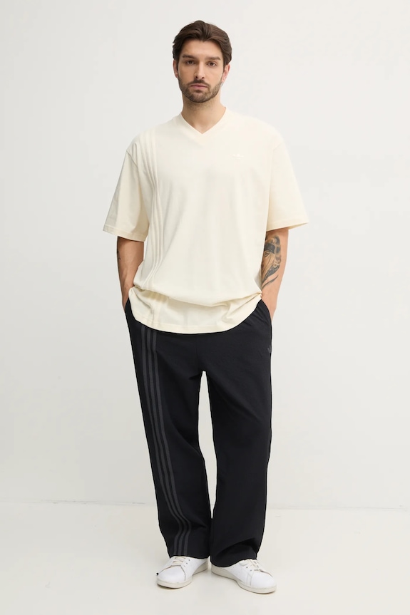 Bavlnené tričko adidas Originals FRONT ST TEE JD0912 béžová SS25