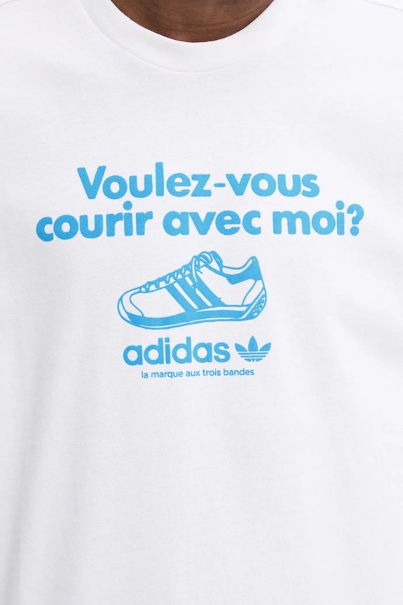 Oblečenie Bavlnené tričko adidas Originals GRFX TEE JC8365 béžová