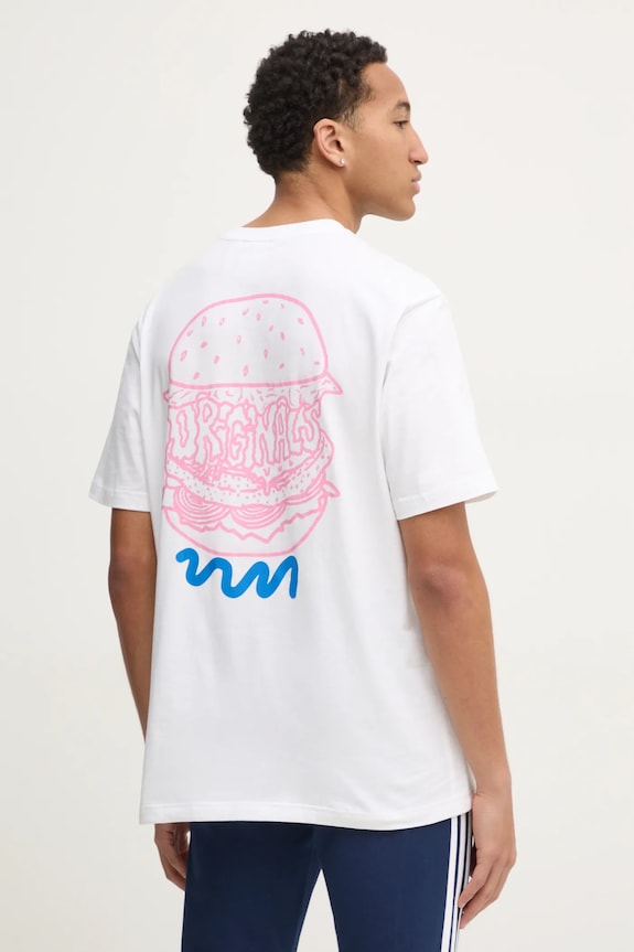 adidas Originals pamut póló Q12 TS STREET B pamut bézs JD0677