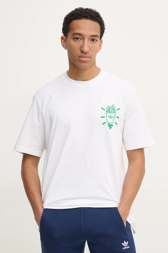 Ruházat adidas Originals pamut póló Q12 TS STREET B JD0677 bézs