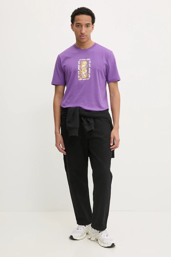adidas Originals tricou din bumbac Q12 TS STREET W JP4498 violet SS25