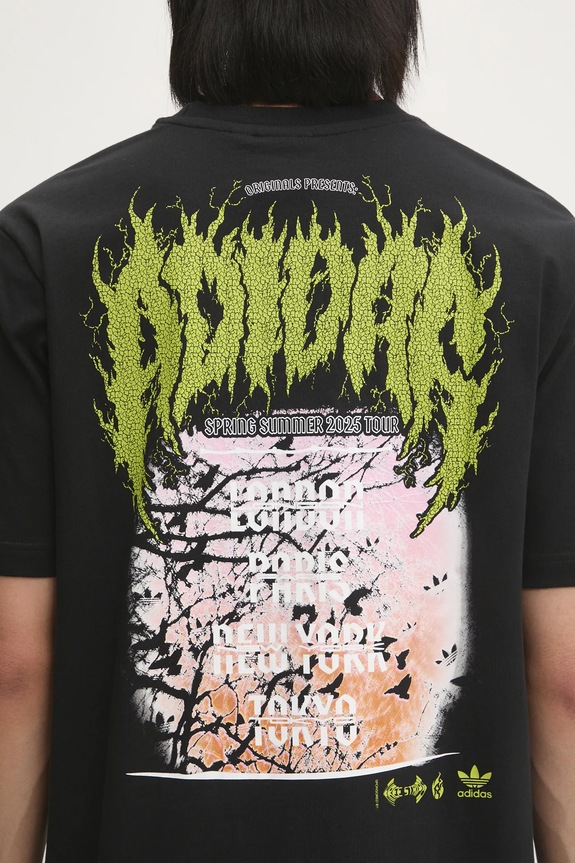 adidas Originals cotton t-shirt Q12 TS DEATH black JP2678