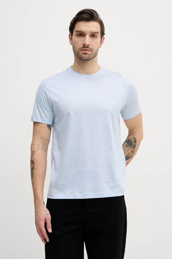 Βαμβακερό μπλουζάκι Paul&Shark κανονικό μπλε 25411015