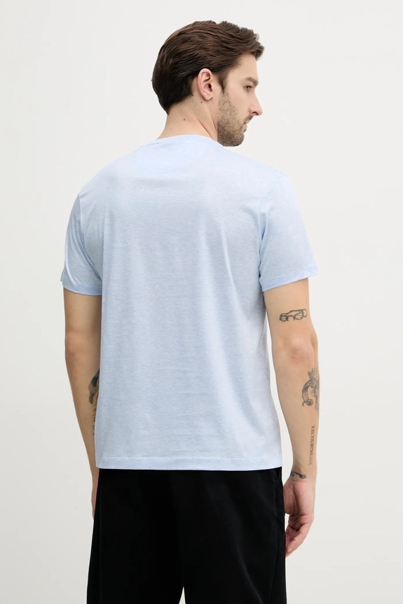 Βαμβακερό μπλουζάκι Paul&Shark 25411015 μπλε SS25