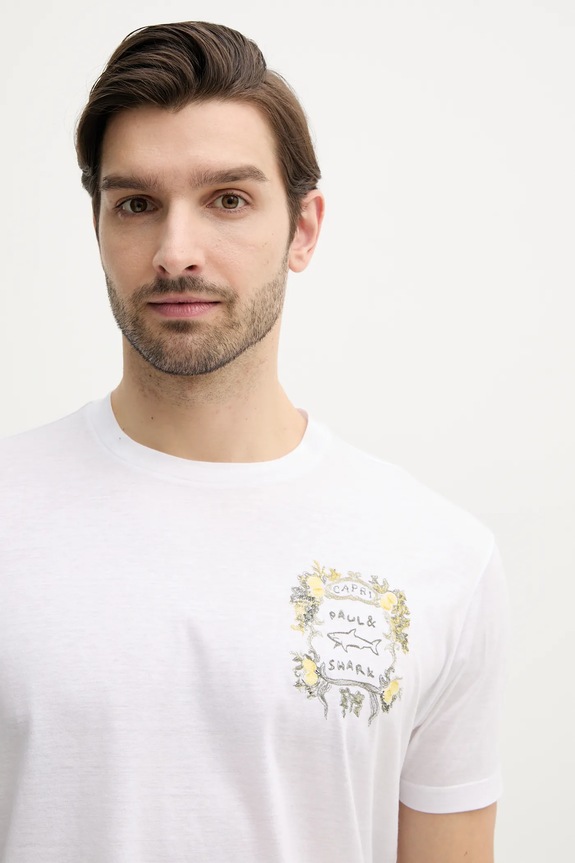 Paul&Shark t-shirt biały 25411075