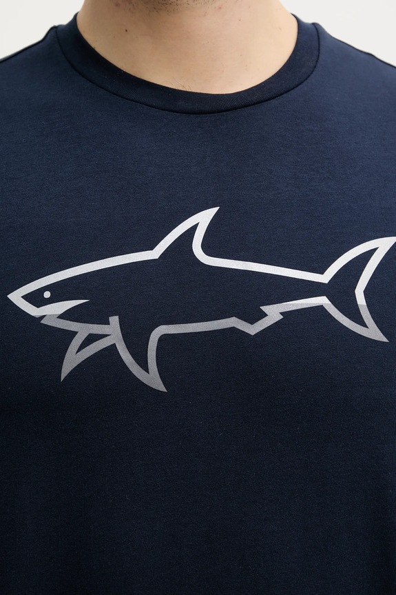 Bavlnené tričko Paul&Shark tmavomodrá 25411078