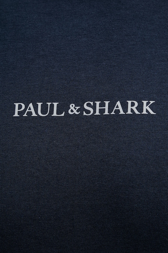 Bavlnené tričko Paul&Shark tmavomodrá 25411088