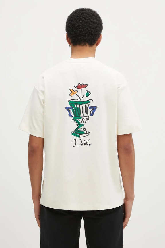 Clothing Drôle de Monsieur cotton t-shirt Le T-Shirt Vase F.TS225.CO002.CM beige