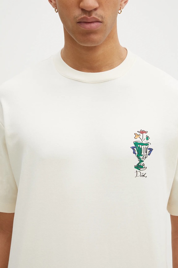 Drôle de Monsieur cotton t-shirt Le T-Shirt Vase beige F.TS225.CO002.CM