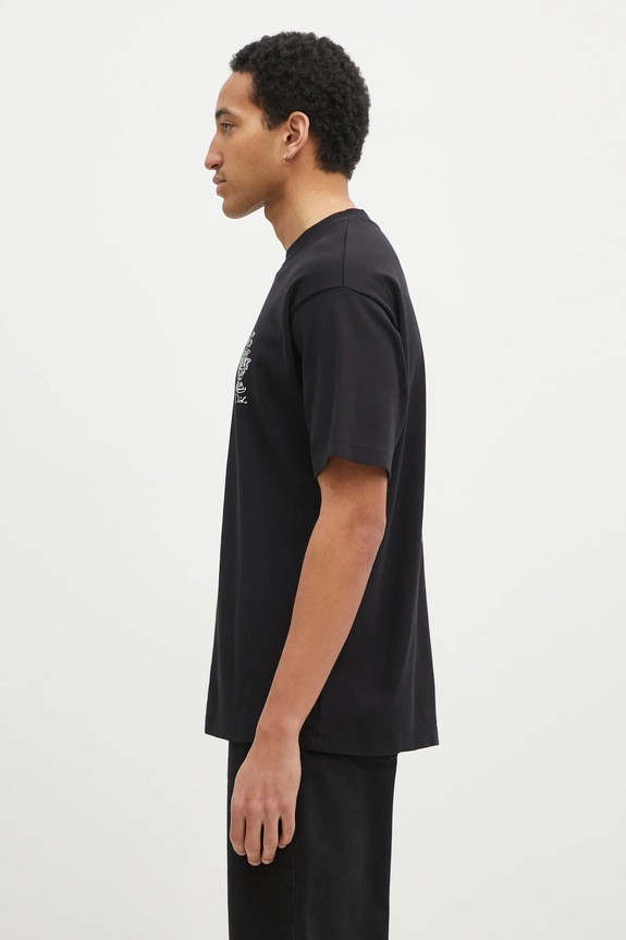 Бавовняна футболка Drôle de Monsieur Le T-Shirt Vase F.TS225.CO002.BL чорний SS25