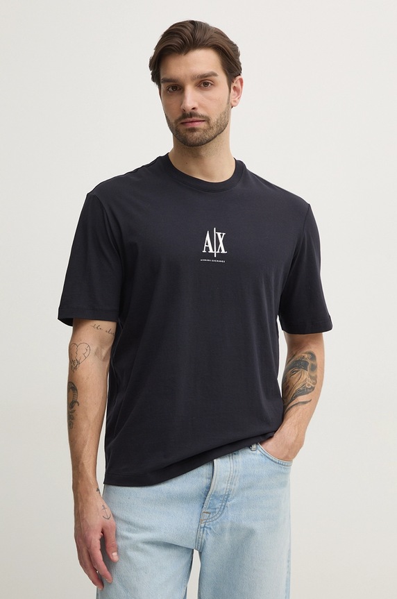 Bavlnené tričko Armani Exchange relaxed tmavomodrá XM000363.AF12308.NOS