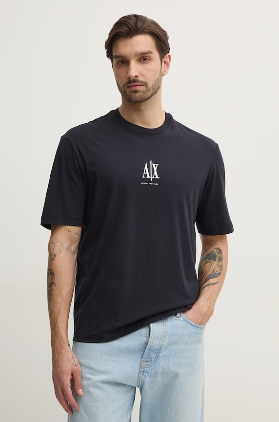 Bavlnené tričko Armani Exchange relaxed tmavomodrá XM000363.AF12308.NOS