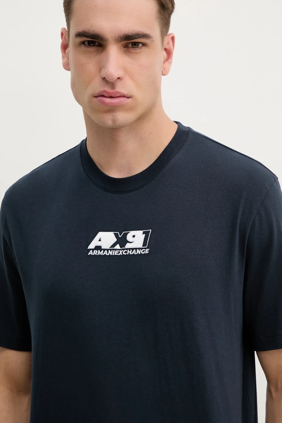 Armani Exchange t-shirt in cotone blu navy XM000538.AF10334