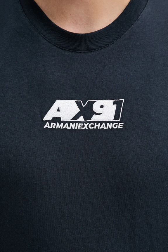 Armani Exchange t-shirt in cotone XM000538.AF10334 blu navy