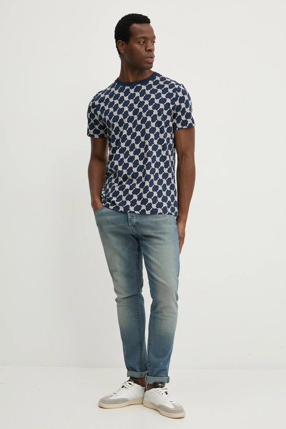 Joop! pamut póló 30044675 sötétkék SS25