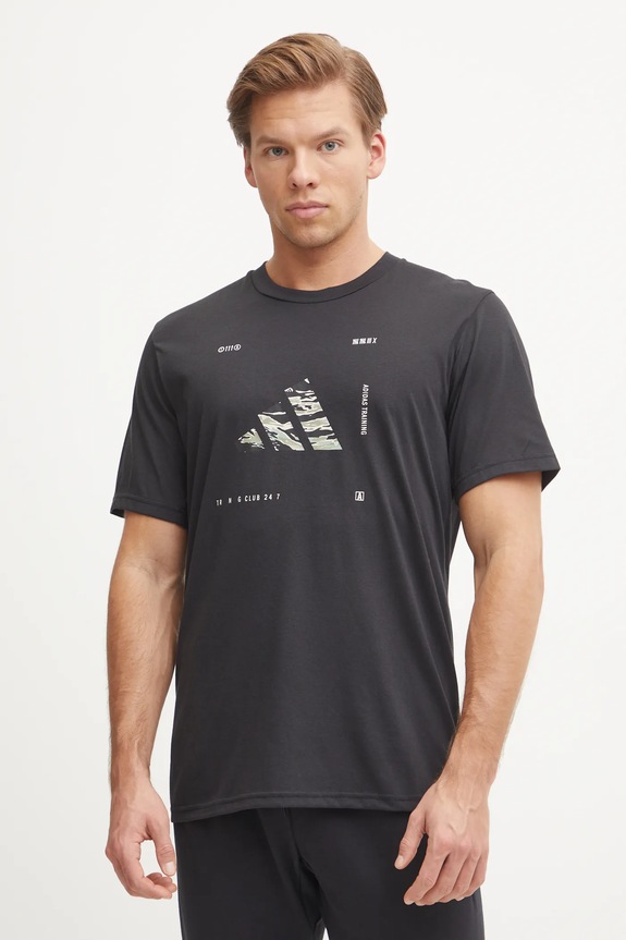 Tréninkové tričko adidas Performance Box Logo potisk černá JD8231