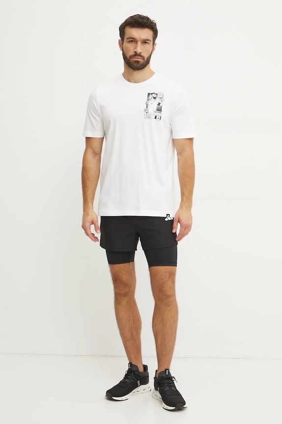 adidas Performance t-shirt bawełniany Messi JJ1414 beżowy SS25