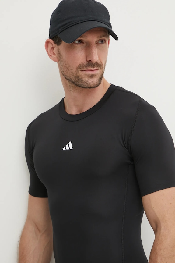 adidas Performance t-shirt treningowy Techfit z elastanem czarny JE6698