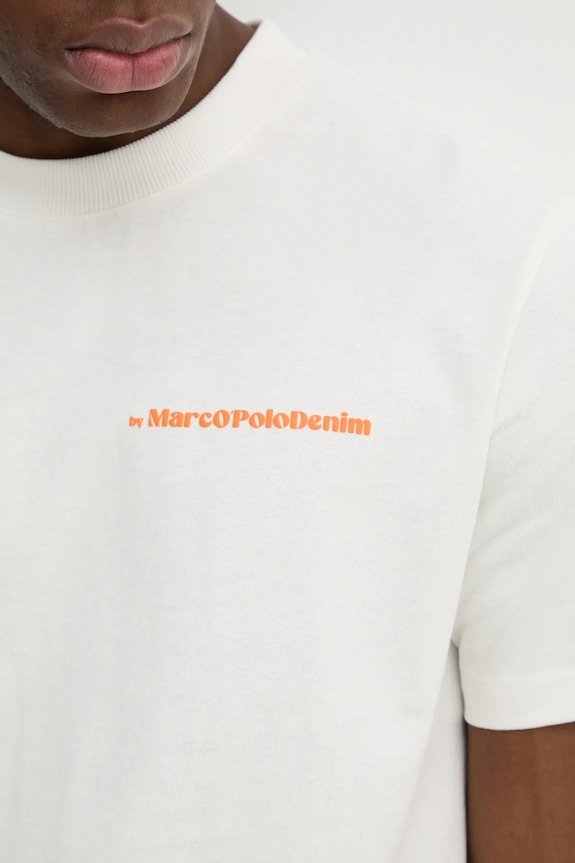 Βαμβακερό μπλουζάκι Marc O'Polo 5000006002 μπεζ