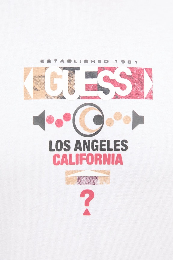 Guess tricou din bumbac M5RI03.I3Z14 alb