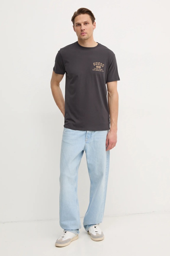 Бавовняна футболка Guess M5RI86.K9RM1 чорний SS25