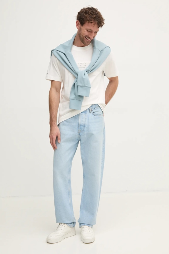 Βαμβακερό μπλουζάκι Pepe Jeans DARIUS TEE PM509723 μπεζ SS25