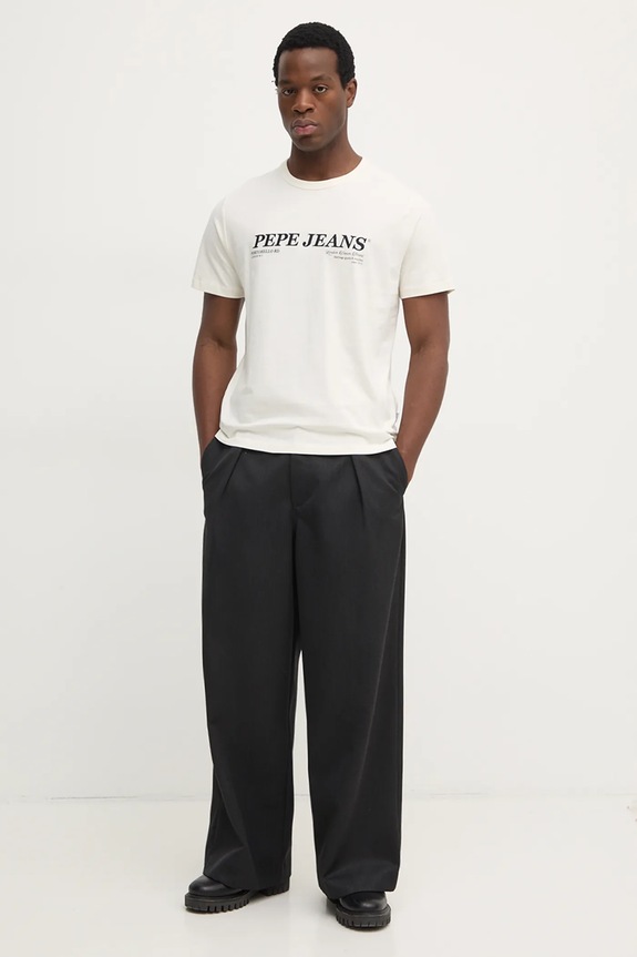 Bavlnené tričko Pepe Jeans DYLAN TEE PM509728 béžová SS25
