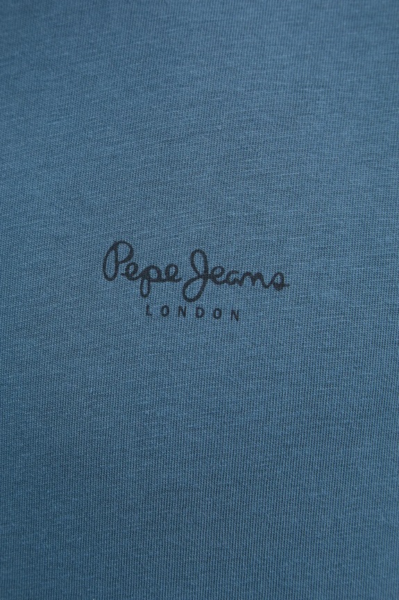 Bavlněné tričko s dlouhým rukávem Pepe Jeans JACKO LONG PM509752 modrá