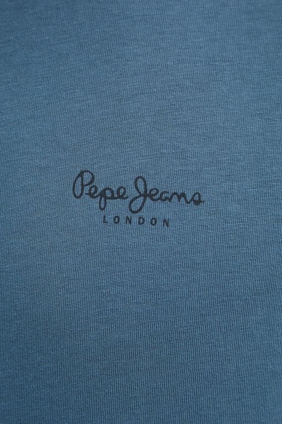 Bavlněné tričko s dlouhým rukávem Pepe Jeans JACKO LONG PM509752 modrá
