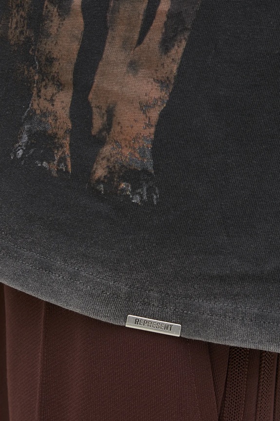 Represent t-shirt bawełniany Thoroughbred czarny MLM41135.003