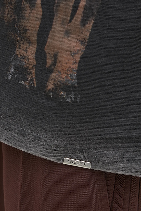 Represent t-shirt bawełniany Thoroughbred czarny MLM41135.003