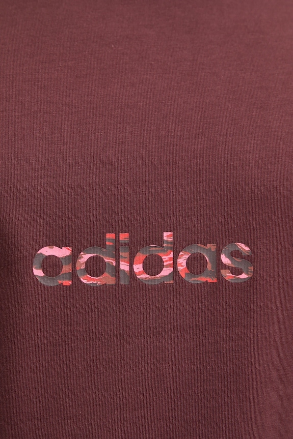 Bavlněné tričko adidas Camo JN1404 červená